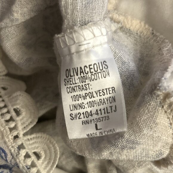 Olivaceous Womens Coquette Top Large Crop Floral Toile Cottagecore Milkmaid - Picture 5 of 8